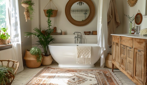 Boho stiilis vannituba ehk privaatne wellness-ala